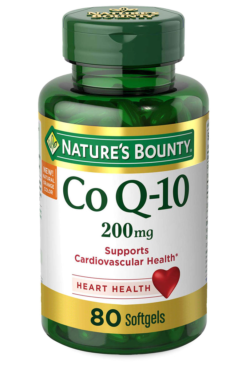 [Australia] - CoQ10 by Nature's Bounty, Dietary Supplement, Supports Heart Health, 200mg, 80 Softgels 80 Count 