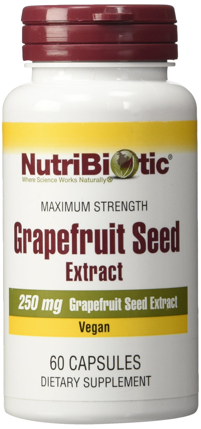 [Australia] - NutriBiotic – Grapefruit Seed Extract Capsules 250mg, 60 Count | Maximum Strength with Bioflavonoids | Potent Immune & Overall Health Support | Easy to Swallow | Vegan, Gluten Free, Non-GMO 