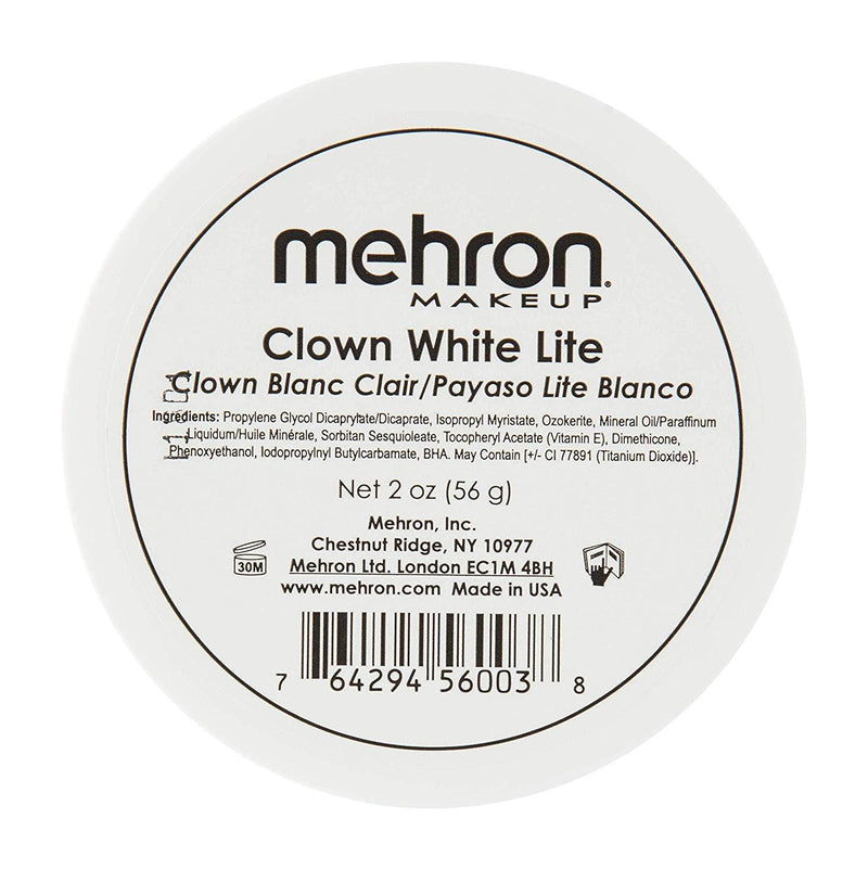 [Australia] - Mehron Makeup Clown White Lite Professional Makeup (2 oz) 2 Ounce 