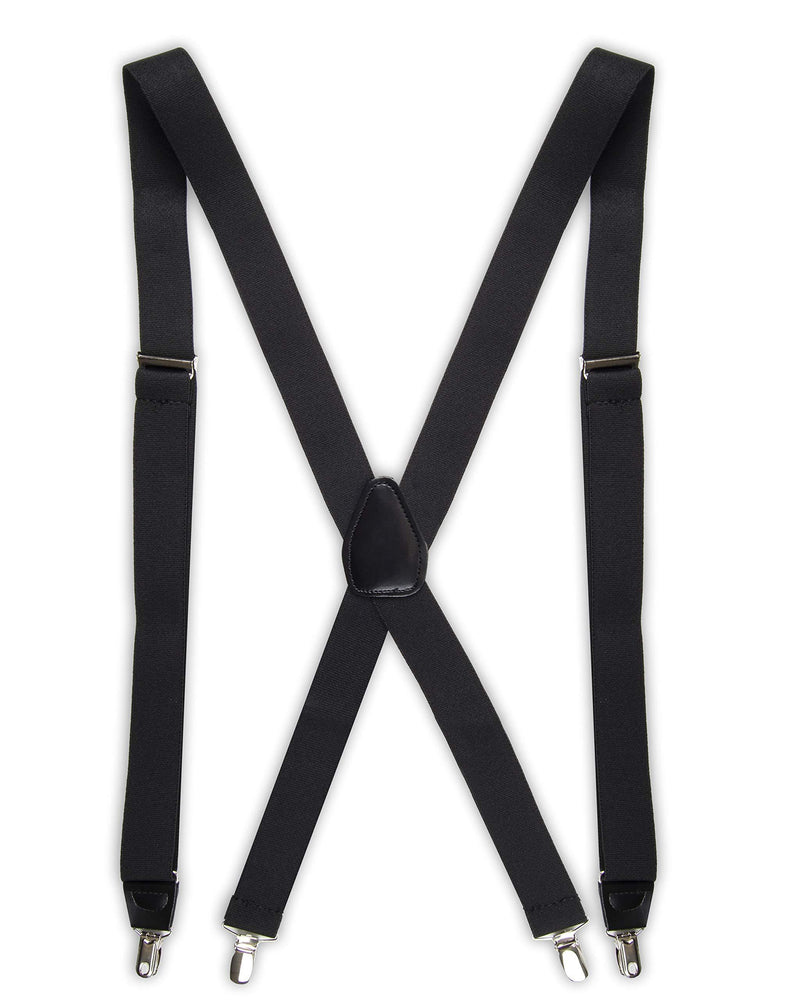 [Australia] - Dockers Men's Solid Suspender 1 Black One Size 