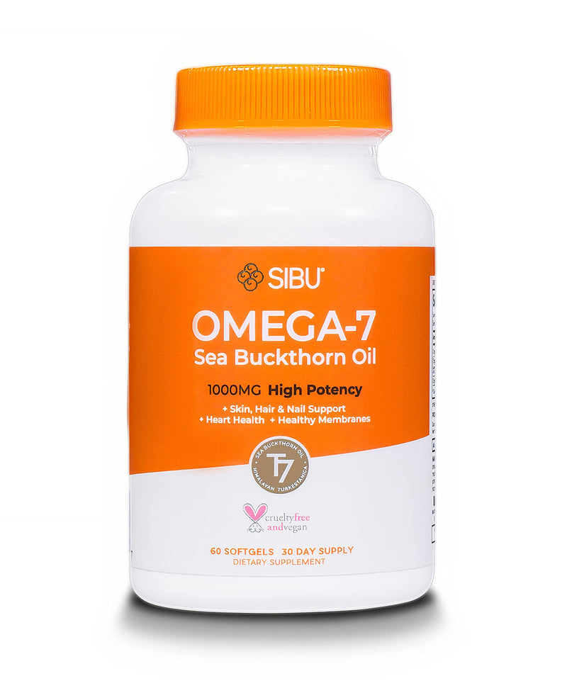 [Australia] - SIBU Omega-7 Softgels, Pure Organic Himalayan Sea Buckthorn, Max Potency, 60ct 60 Count (Pack of 1) 