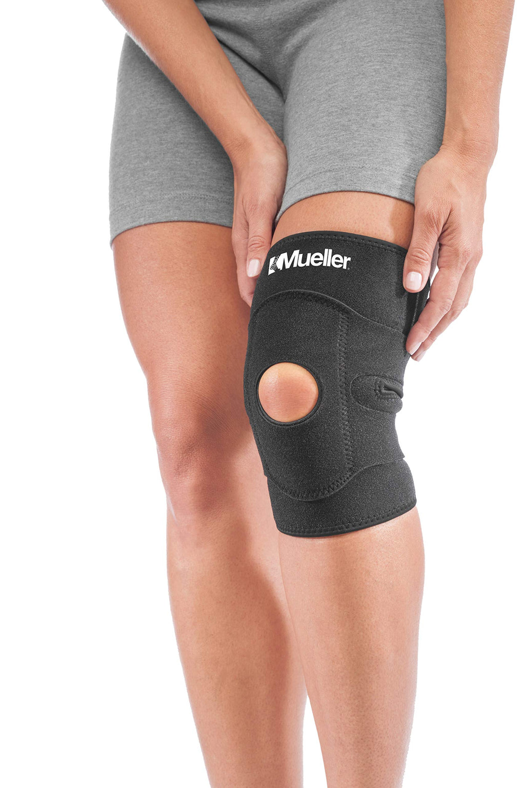 [Australia] - Mueller Adjustable Knee Support, Black, One Size | Adjustable Knee Brace Fits knee circumference up to 20 in (50 cm) 