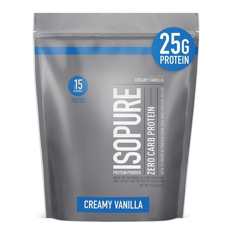 [Australia] - Isopure Zero Carb, Vitamin C and Zinc for Immune Support, 25g Protein, Keto Friendly Protein Powder, 100% Whey Protein Isolate, Flavor: Creamy Vanilla, 1 Pound (Packaging May Vary) 1 Pound (Pack of 1) 