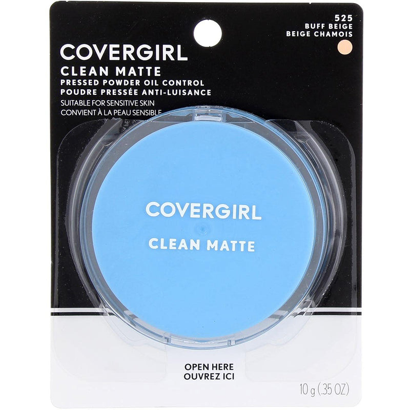 [Australia] - CoverGirl Clean Oil Control Pressed Powder, Buff Beige (W) 525, 0.35-Ounce Pan (Pack of 2) Buff Beige - 525 0.35 Ounce (Pack of 1) 
