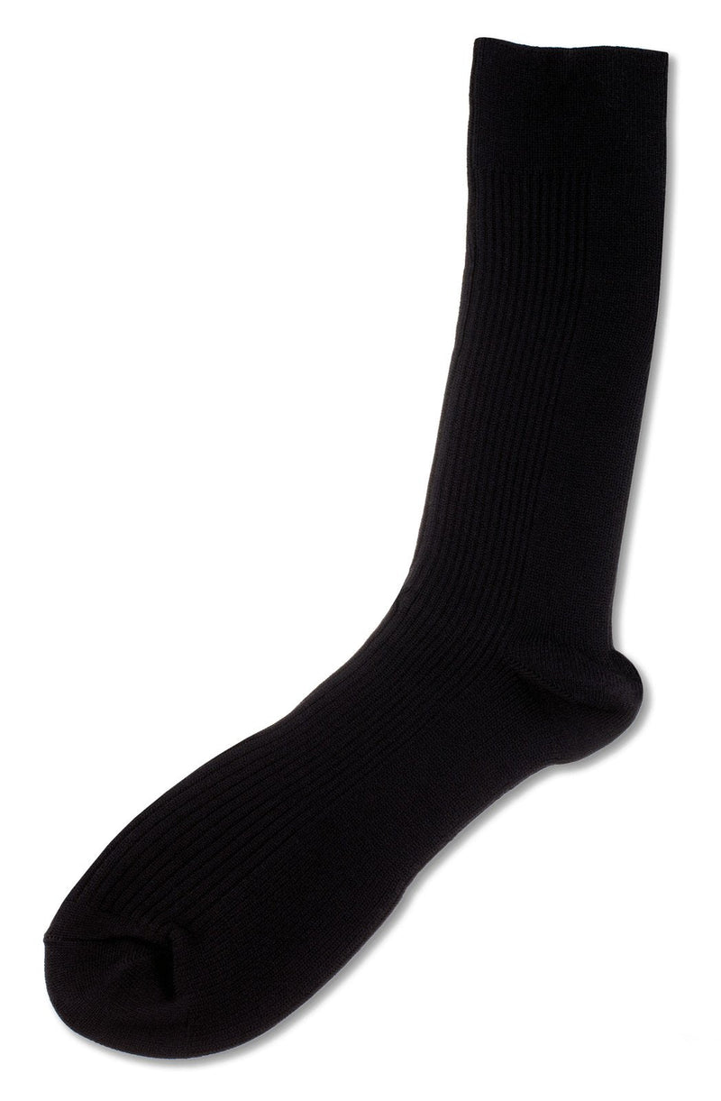 [Australia] - Prestige Medical Long Nurse Compression Socks, Black , 12 Inch One Size 