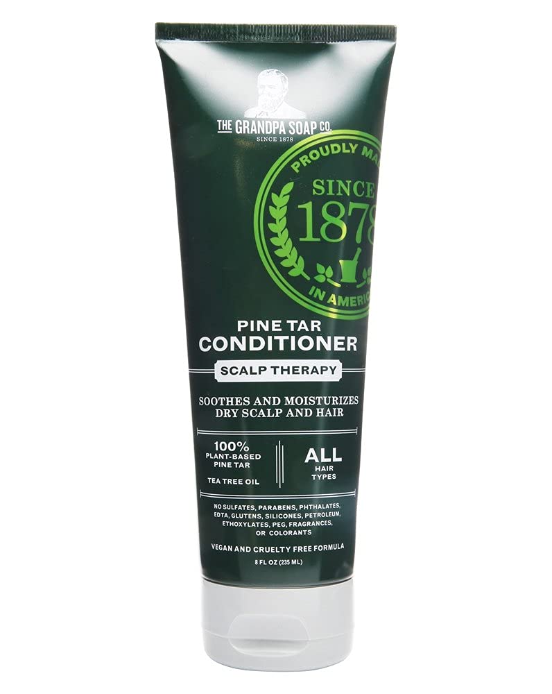 [Australia] - Pine Tar Conditioner by The Grandpa Soap Company | Tea Tree + Coconut Oil| Scalp Therapy | All Hair Types | Vegan & Sulfate Free | 8 Fl. Oz. Tube 