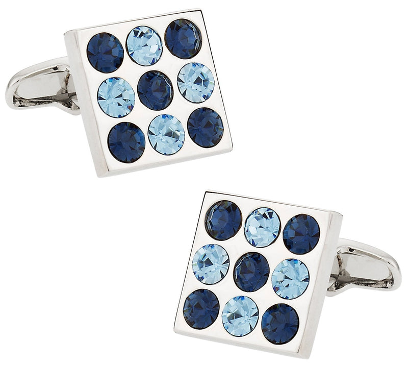 [Australia] - Crystal Cufflinks Bingo Board Aquamarine and Montana 