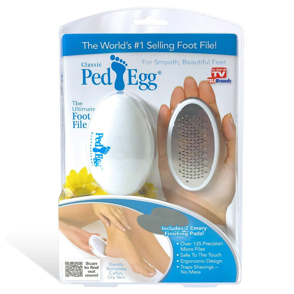 [Australia] - PedEgg Original Ergonomic Foot File and Callus Remover by BulbHead (1 Pack) 