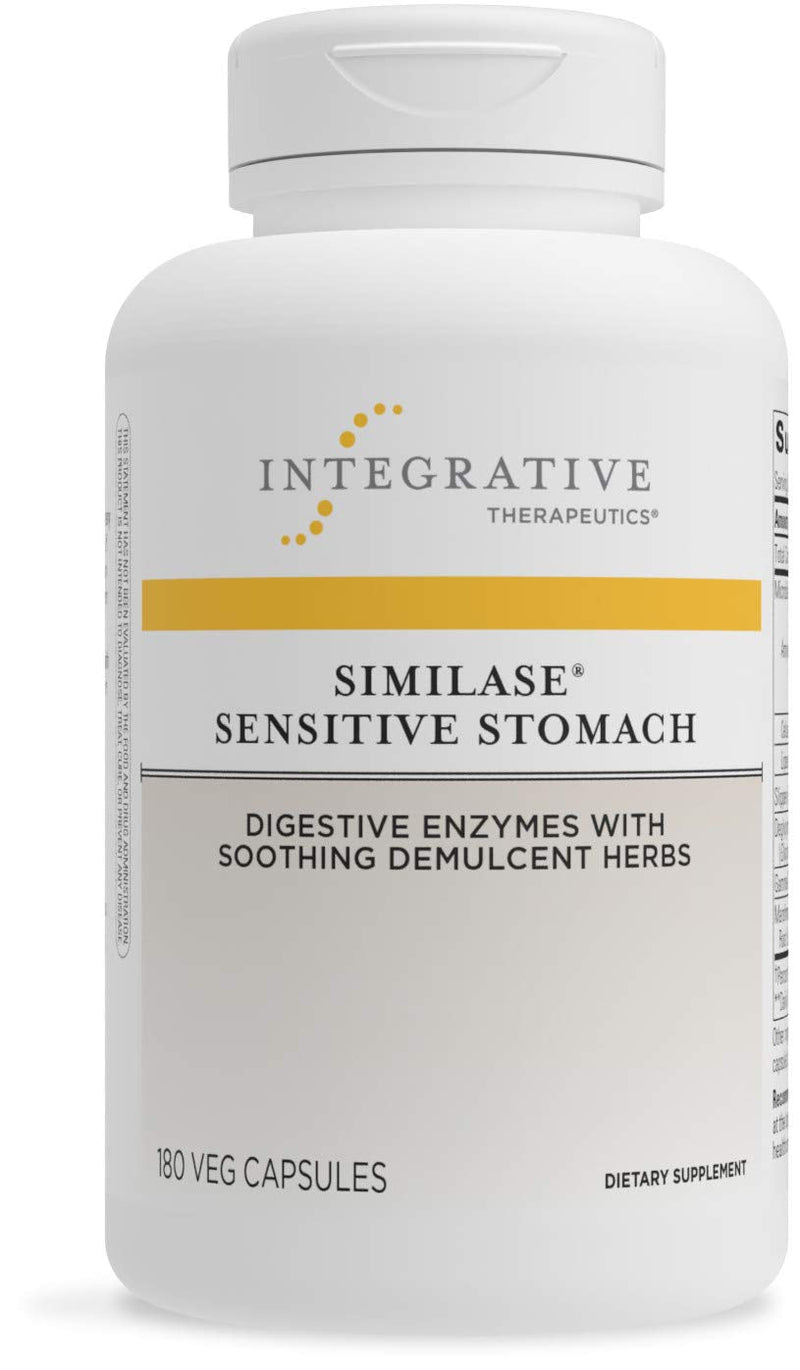 [Australia] - Integrative Therapeutics Similase Sensitive Stomach - Digestive Enzymes with Soothing Herbs* - Dietary Supplement with Marshmallow, Slippery Elm & Licorice Root - Dairy Free - 180 Vegetable Capsules 