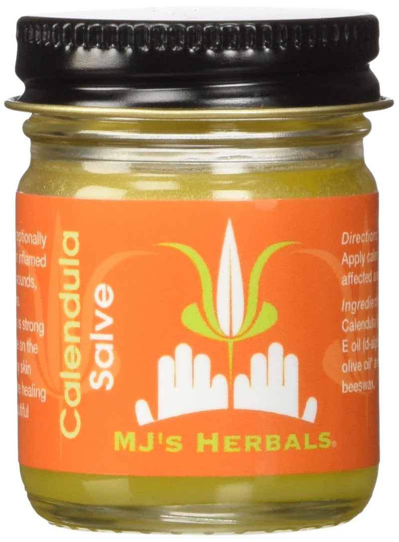 [Australia] - MJ’s Herbals Calendula Salve | Skin Soothing Balm, Eczema Cream, Diaper Rash, Scar Treatment, Bug Bite Itch Relief | Organic Calendula, Propolis Beeswax (1 oz) 1 Ounce 