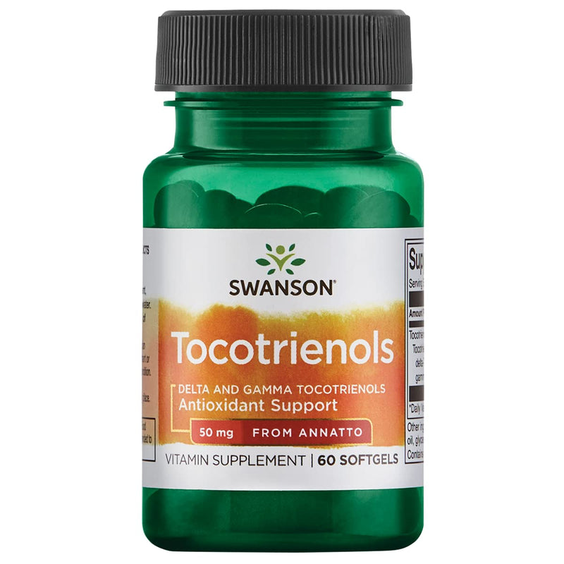 [Australia] - Swanson Deltagold Tocotrienols-Annatto Tocotrienols Supporting Healthy Cholesterol Levels Already withinthe Normal Range-Vitamin E Tocotrienols 99% Tocopherol Free (60 Softgels, 50mg Each) 1 Pack 