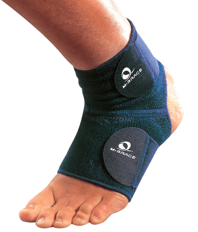 [Australia] - M-Brace AIR Extra Ankle Lock Brace, Ankle Support During Sports and Rehab, Support of Tendonitis and sprains, Ligament damages,"high-Tension" Elastic Support Straps for Great Ankle Support, Blue M Medium 