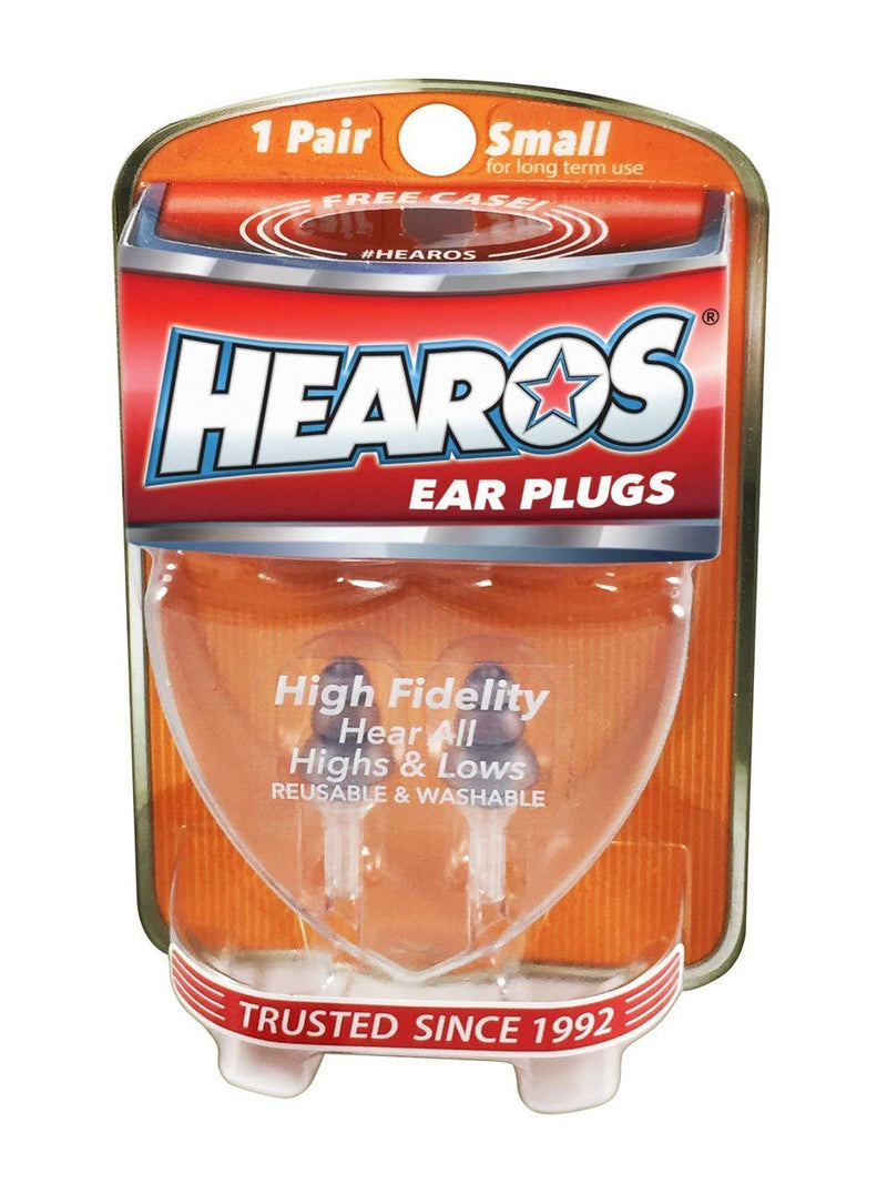 [Australia] - HEAROS High Fidelity Series Ear Plugs for Comfortable Long Term Use with Free Case, 1 Pair 