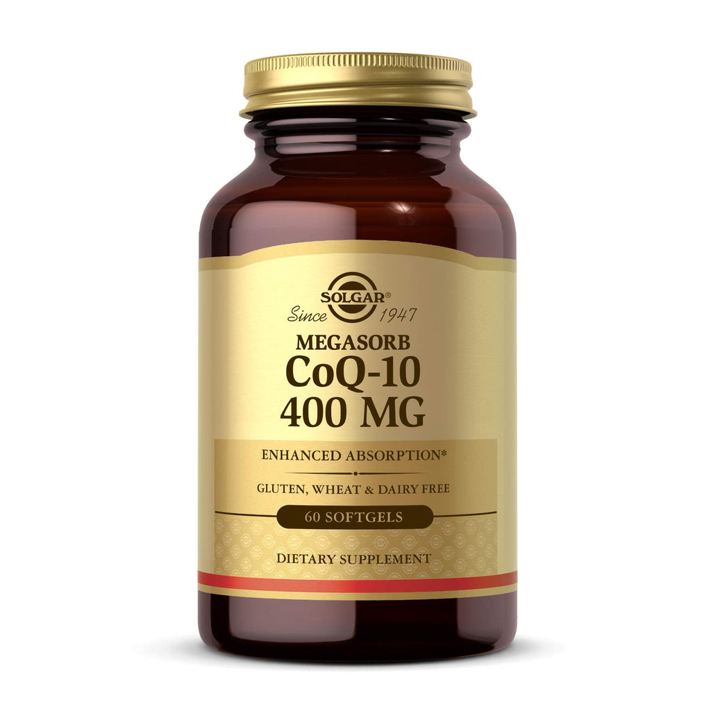 [Australia] - Solgar Megasorb CoQ-10 400 mg, 60 Softgels - Supports Heart & Brain Function - Coenzyme Q10 Supplement - Enhanced Absorption - Gluten Free, Dairy Free - 60 Servings 