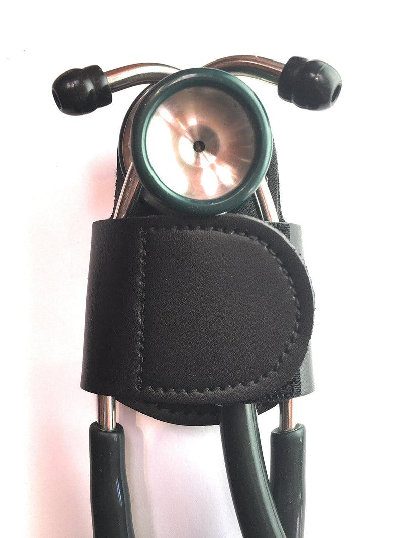 [Australia] - The BATCLIP (Black) - Premium Leather Handmade Clip-on Stethoscope Hip Holder; no More Neck Carrying, Loss, or Misplacement. Proudly Carry Your high-end Stethoscope with Taste and Style. Black 