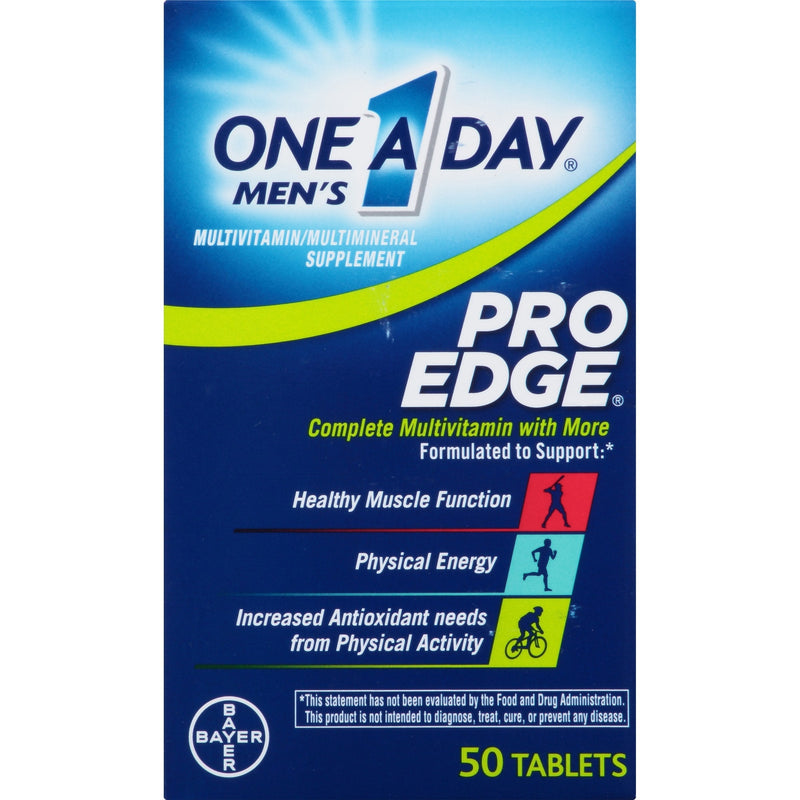 [Australia] - One A Day Men’s Pro Edge Multivitamin, Supplement with Vitamin A, Vitamin C, Vitamin D, Vitamin E and Zinc for Immune Health Support* and Magnesium for Healthy Muscle Function, 50 Count 