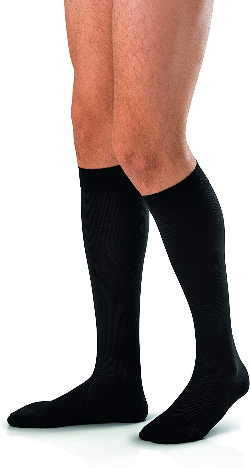 [Australia] - JOBST forMen Knee High 15-20 mmHg Compression Socks, Closed Toe, Large, Black (52200) Large (Pack of 2) 