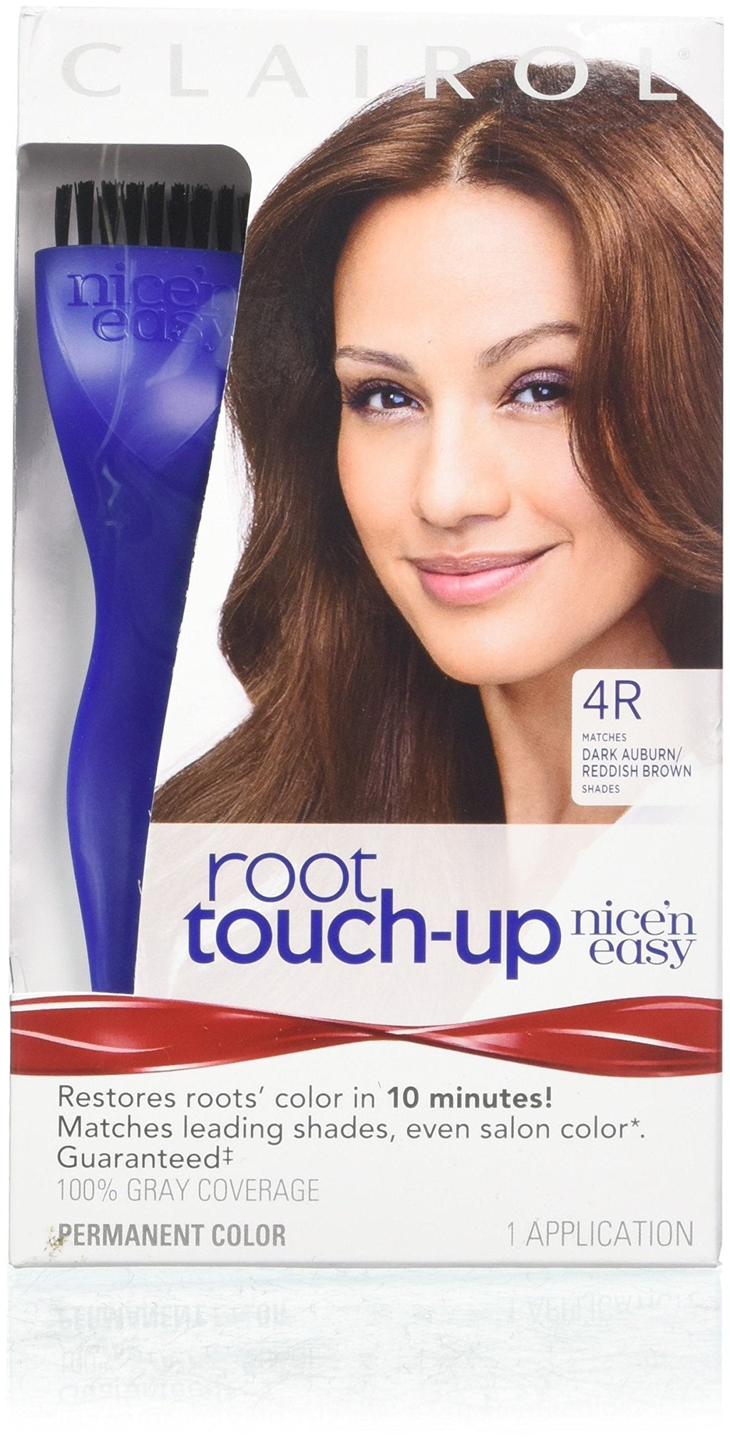 [Australia] - Clairol Root Touch-Up Permanent Hair Dye, 4R Dark Auburn/Reddish Brown Hair Color, 2 Count 