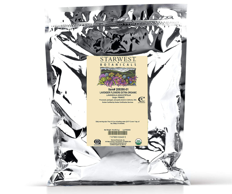 [Australia] - Starwest Botanicals Organic Dried Lavender Flowers Extra Grade, 1 Pound 