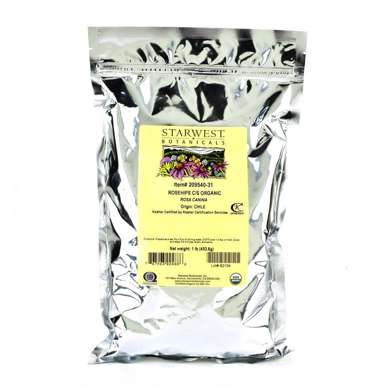 [Australia] - Starwest Botanicals Organic Rosehips Cut Seedless, 1-pound Bag 