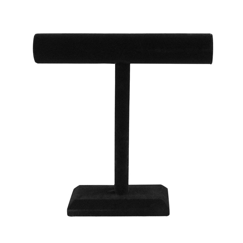 [Australia] - Ganen NEW Black Velvet Necklace T-Bar Jewelry Display Stand (Black) 