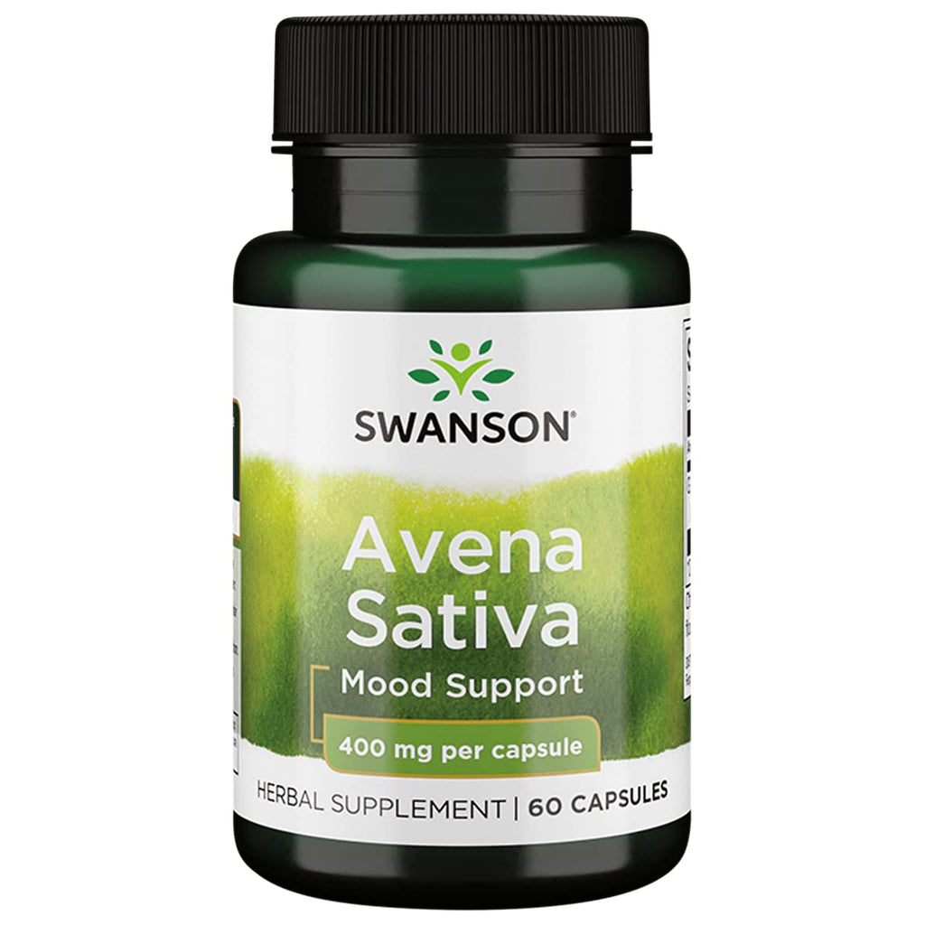 [Australia] - Swanson Full Spectrum Avena Sativa (Green Oat Grass) - Herbal Supplement Promoting Nervous System Health - Natural Formula Supporting Overall Wellness - (60 Capsules, 400mg Each) 1 