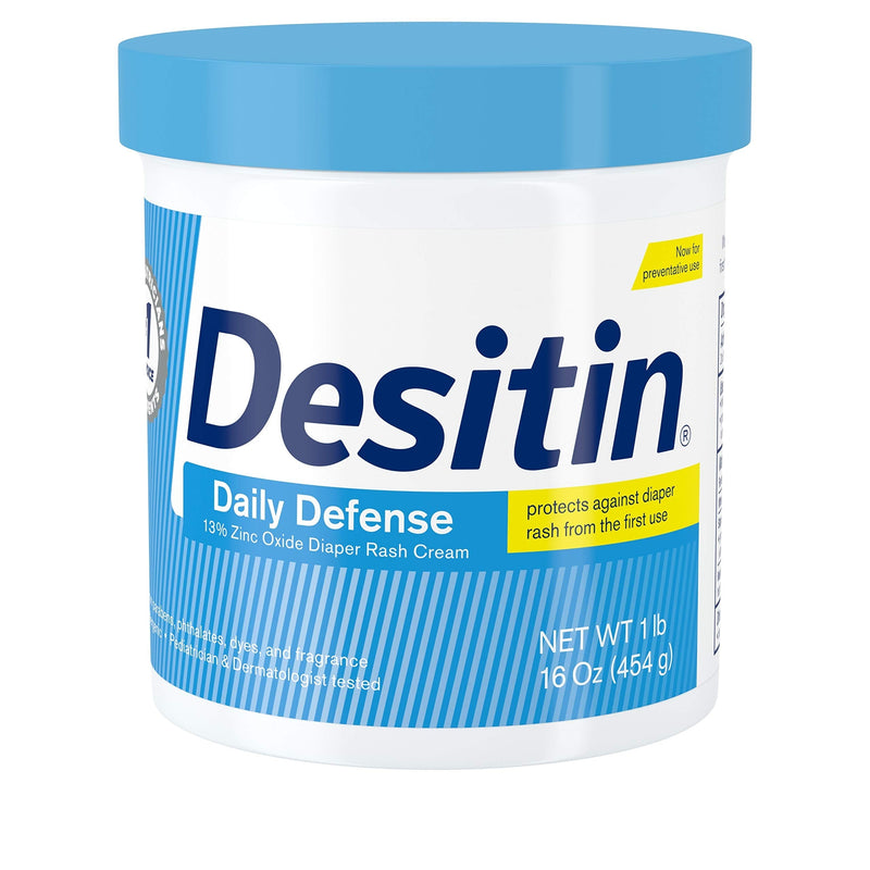 [Australia] - Desitin Daily Defense Baby Diaper Rash Cream with 13% Zinc Oxide, Barrier Cream to Treat, Relieve & Prevent Diaper Rash, Hypoallergenic, Dye-, Phthalate- & Paraben-Free, 16 oz 1 Pound (Pack of 1) 