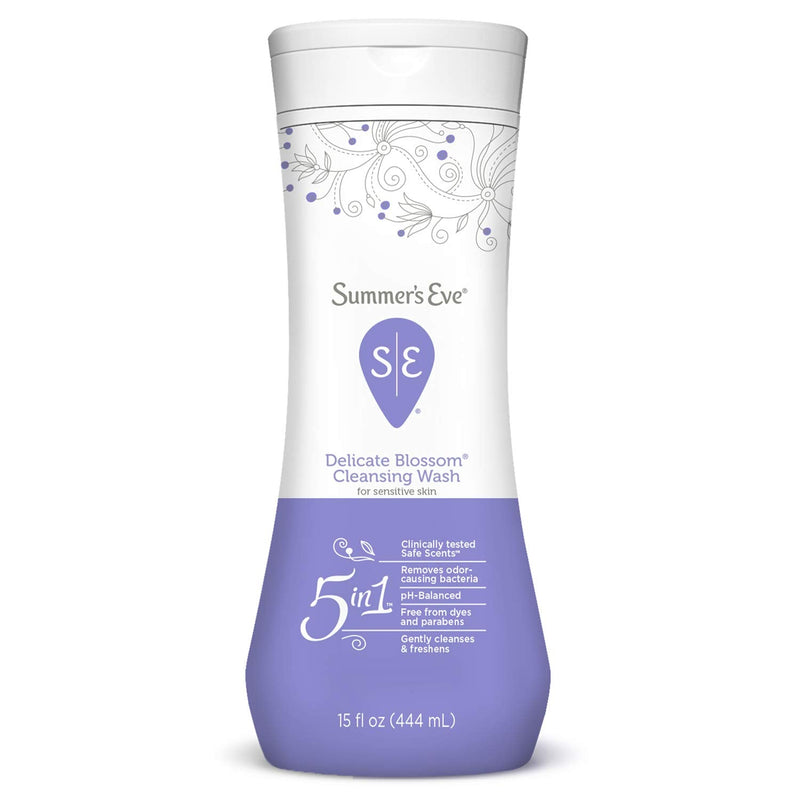 [Australia] - Summer's Eve Cleansing Wash | Delicate Blossom | 15 Ounce | Pack of 1 | pH-Balanced, Dermatologist & Gynecologist Tested 15 Fl Oz (Pack of 1) 