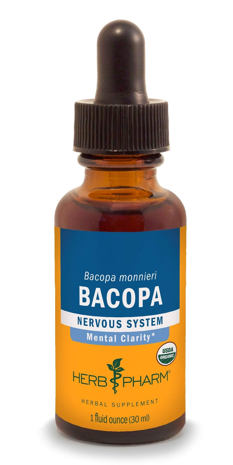 [Australia] - Herb Pharm Certified Organic Bacopa Liquid Extract for Brain Support - 1 Ounce (DBAC01) 