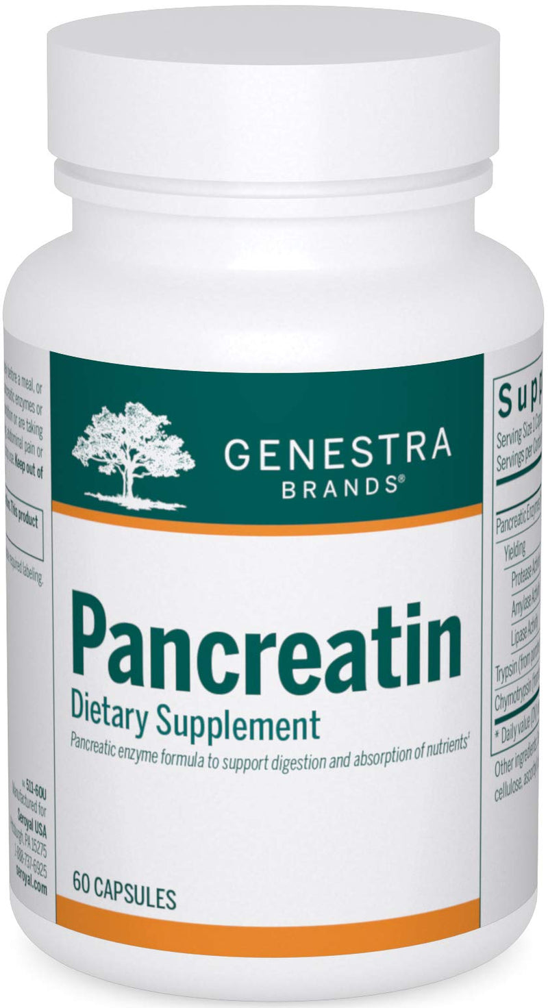 [Australia] - Genestra Brands Pancreatin | Pancreatic Enzymes to Support Digestion and Nutrient Absorption | 60 Tablets 