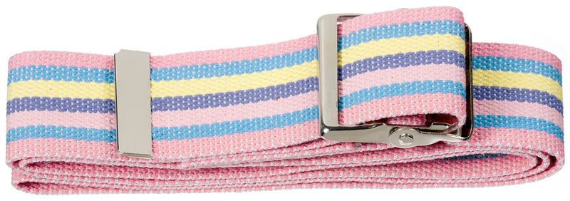 [Australia] - Prestige Medical 621-spa Cotton Gait Belt with Metal Buckle Stripes Hot Pink Stripes Pattern a 