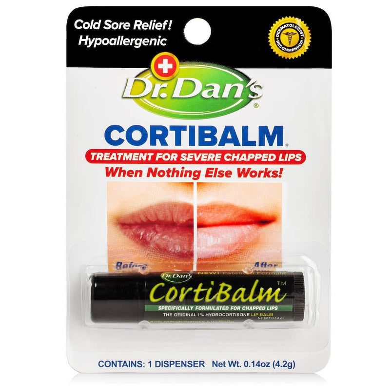 [Australia] - Dr. Dan's Cortibalm-5 pack- for Dry Cracked Lips . Healing Lip Balm for Severely Chapped Lips - Designed for Men, Women and Children . 