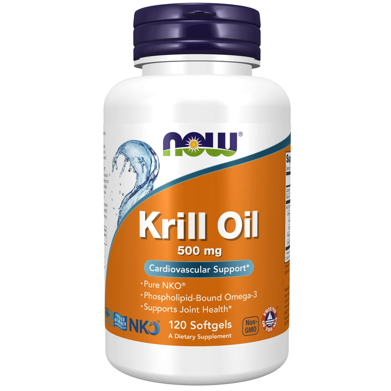 [Australia] - NOW Supplements, Neptune Krill Oil 500 mg, Phospholipid-Bound Omega-3, Cardiovascular Support*, 120 Softgels 120 Count (Pack of 1) 