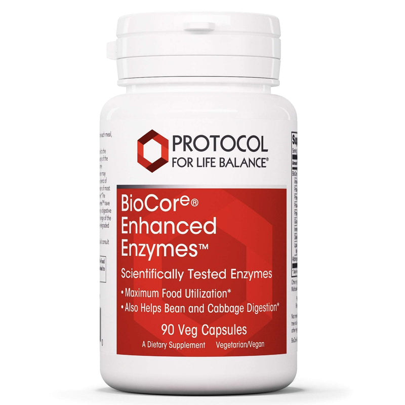 [Australia] - Protocol BioCore Enhanced Enzymes - Digestive Enzymes - Maximum Food Utilization - 90 Veg Caps 