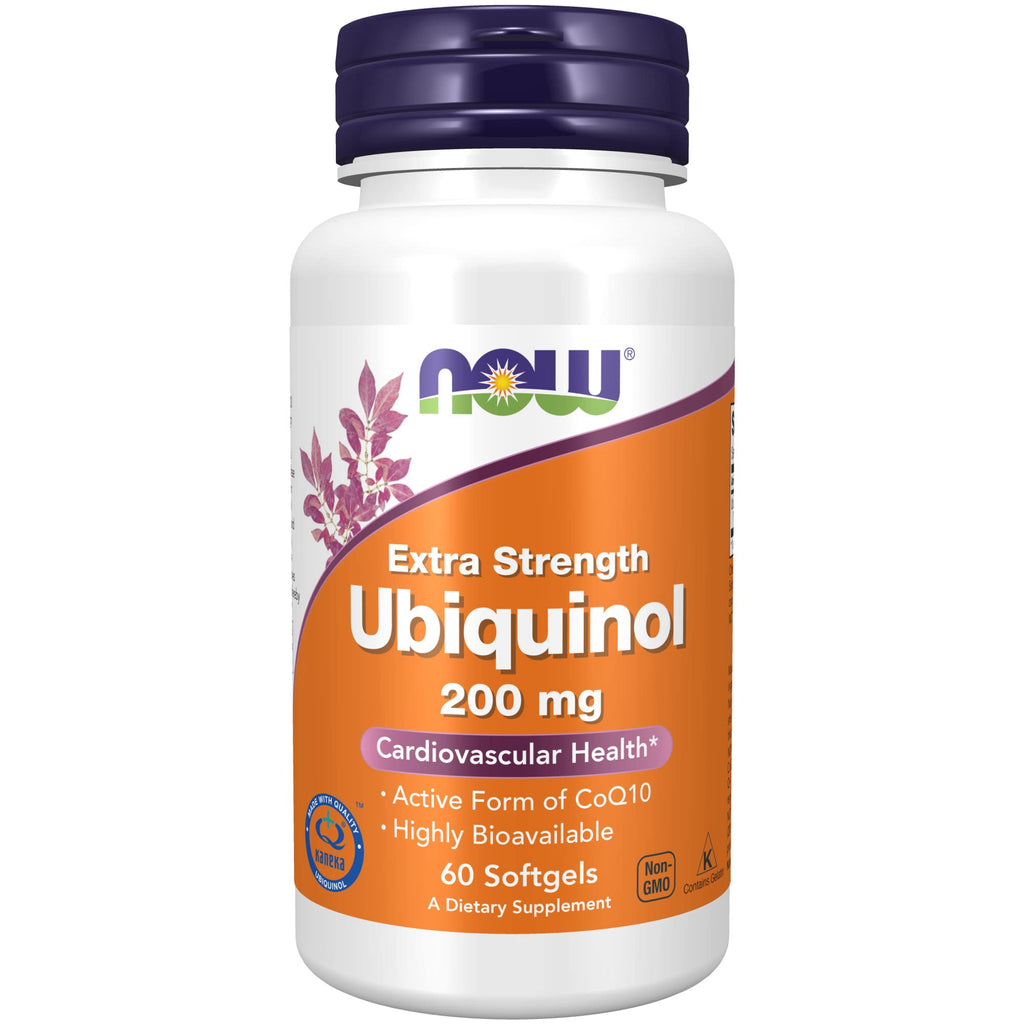 [Australia] - NOW Supplements, Ubiquinol 200 mg, High Bioavailability (the Active Form of CoQ10), 60 Softgels 60 Count (Pack of 1) 