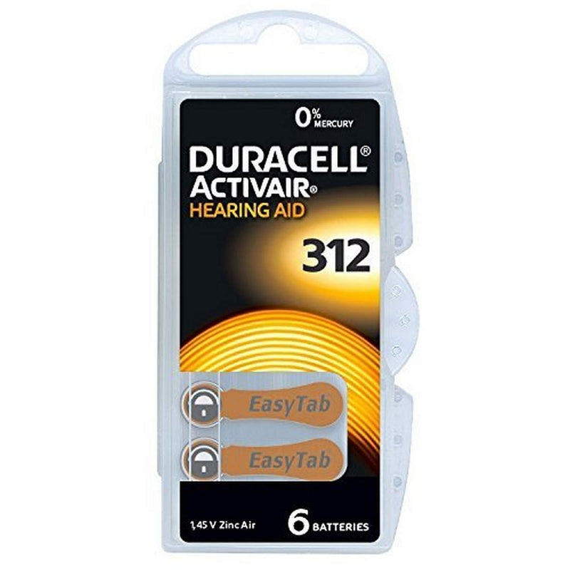 [Australia] - Duracell Hearing Aid Batteries Size 312, 60 Count (Pack of 1) batteries 