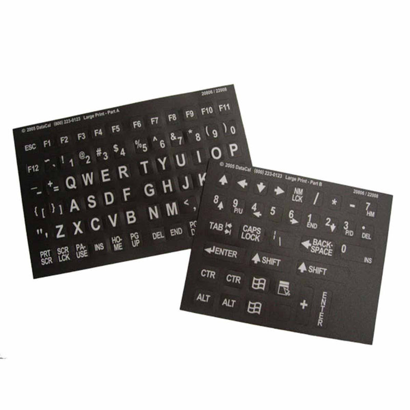 [Australia] - EZKey Labels Computer Keyboard Stick-ons White on Black 