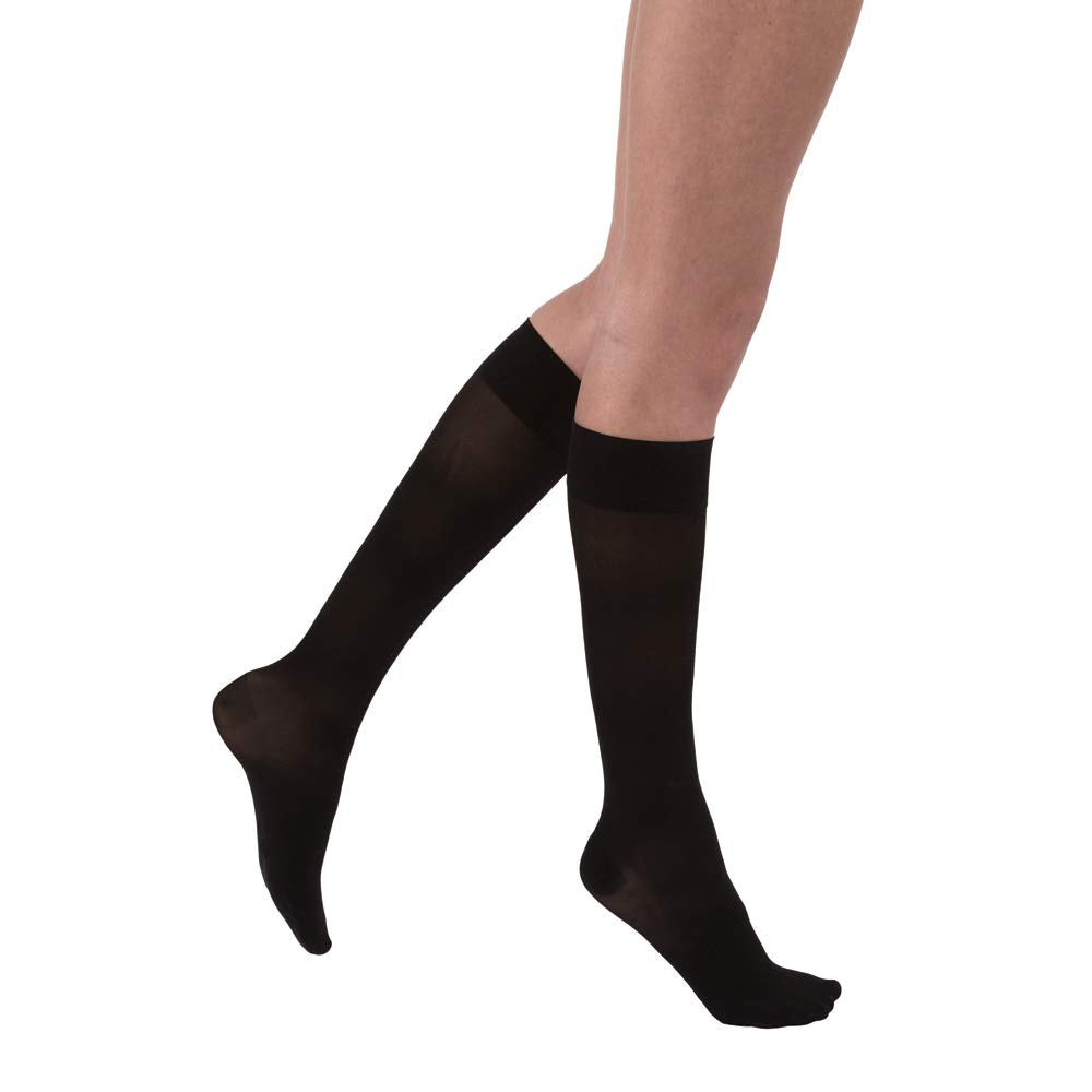 [Australia] - JOBST UltraSheer Knee High 15-20 mmHg Compression Stockings, Closed Toe, Medium, Classic Black 