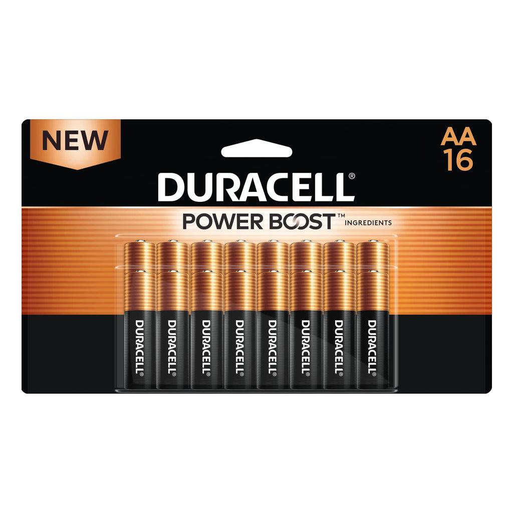 [Australia] - Duracell Coppertop AA Batteries with Power Boost, 16 Count Pack Double A Battery with Long-lasting Power, Alkaline AA Battery for Household and Office Devices (Packaging May Vary) 
