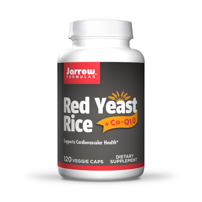 [Australia] - Jarrow Formulas Red Yeast Rice - 120 Veggie Caps - Includes 100 mg Co-Q10 Per Serving - Supports Heart & Cardiovascular Health - 60 Servings 