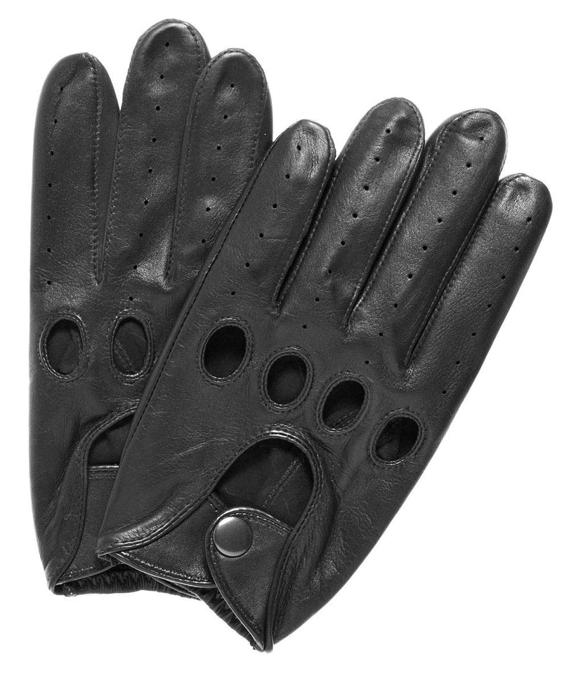 [Australia] - Silverstone Our Bestselling Men's Leather Driving Gloves by Pratt and Hart RS6738 Small Black 