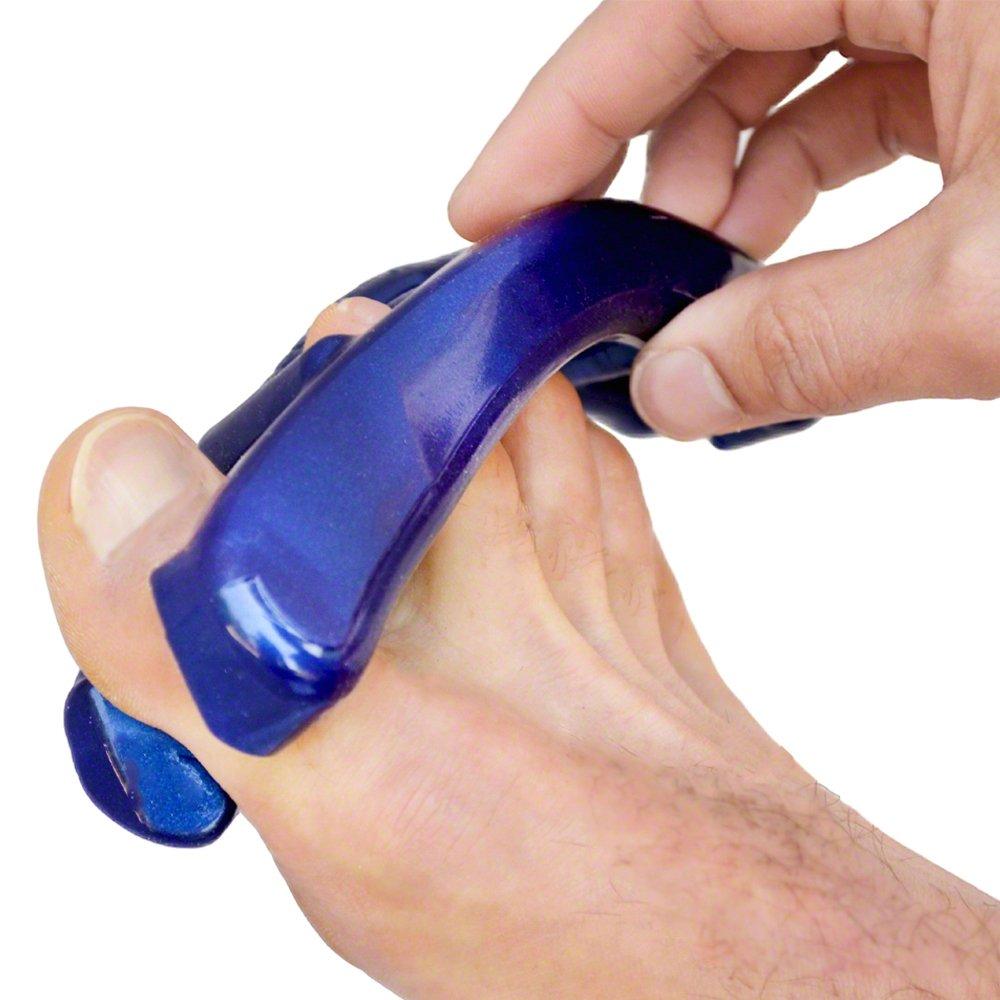 [Australia] - Original Yoga Toes for Men: Gel Toe Separators and Toe Stretchers in Metallic Blue. Stop Foot Pain and Boost Athletic Performance! Fits Men's US Shoe Sizes 10.5 and Below (Small) Small (Pack of 1) 