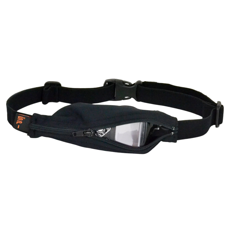 [Australia] - SPIbelt Diabetic Running Belt for Adults, Adjustable Waist, No Bounce, Expandable and Discreet Insulin Pump Pocket, Black with Black Zipper 