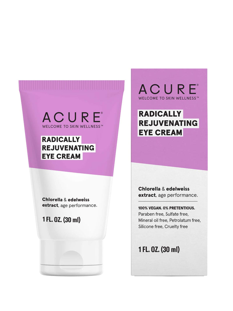 [Australia] - ACURE Radically Rejuvenating Eye Cream | 100% Vegan | Provides Anti-Aging Support | Chlorella & Edelweiss Extract - Hydrates & Minimizes Fine Lines , Ivory 1 Fl Oz 