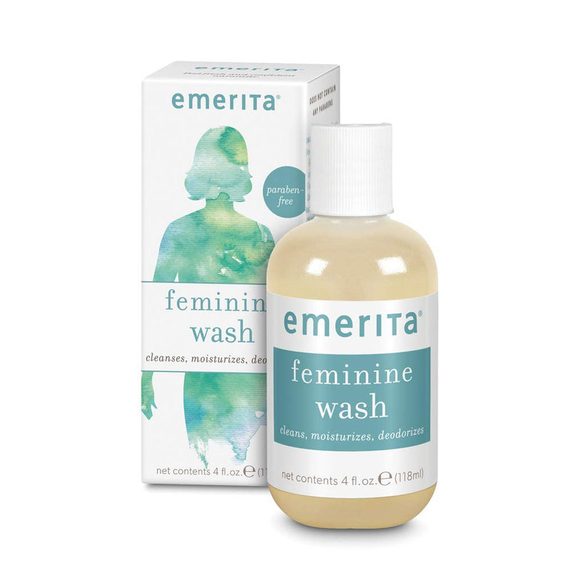 [Australia] - Emerita Feminine Cleansing & Moisturizing Wash | Gently Cleanses & Deodorizes | Formulated to Help Support Healthy Vaginal pH | Aloe, Chamomile | 4 oz 