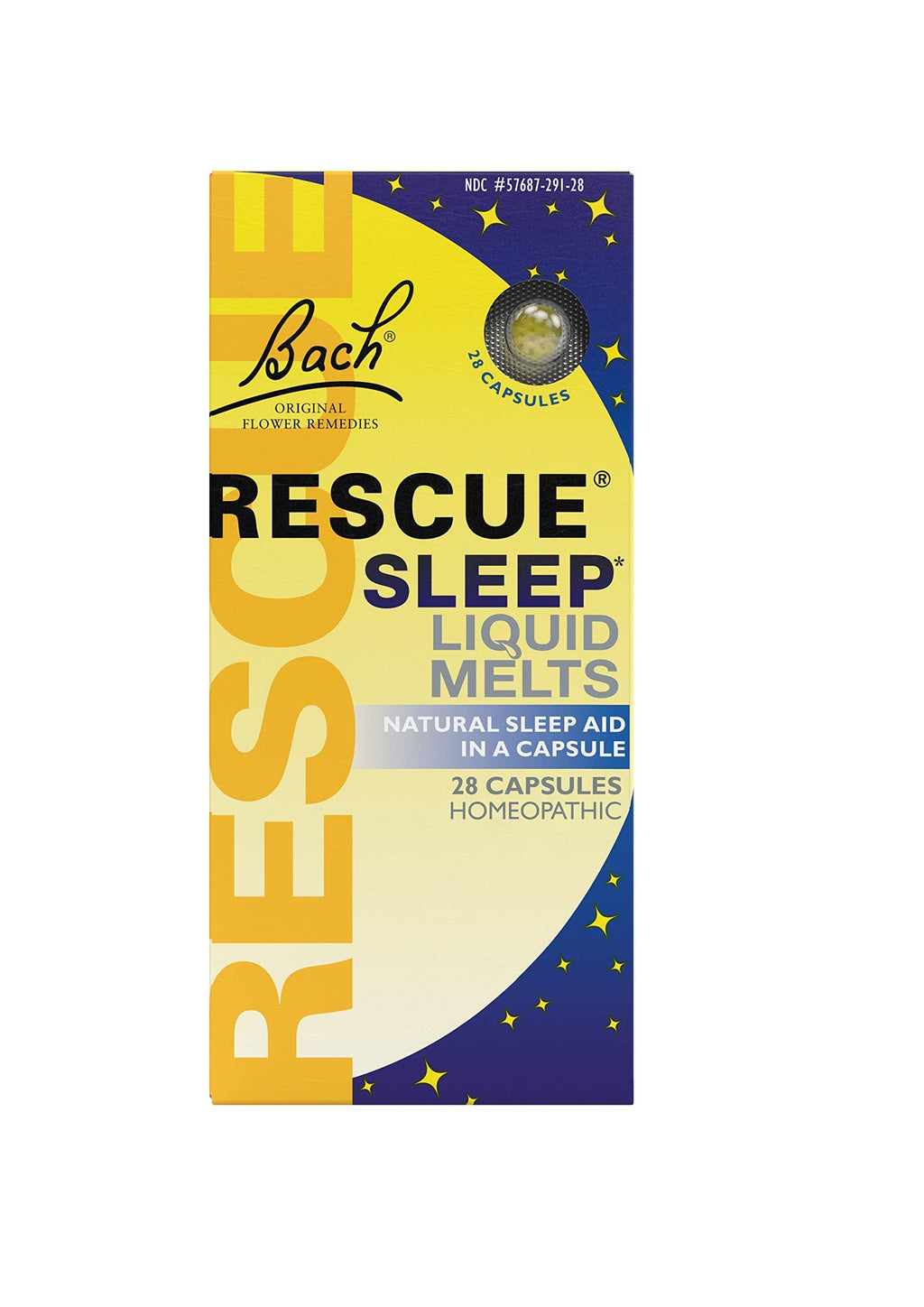 [Australia] - Bach RESCUE SLEEP Liquid Melts, Natural Orange Vanilla Flavor, Natural Sleep Aid, Stress Relief, Homeopathic Flower Remedy, Melatonin Free, Gluten and Sugar-Free, Non-alcohol, Non-Narcotic, 28 Count 