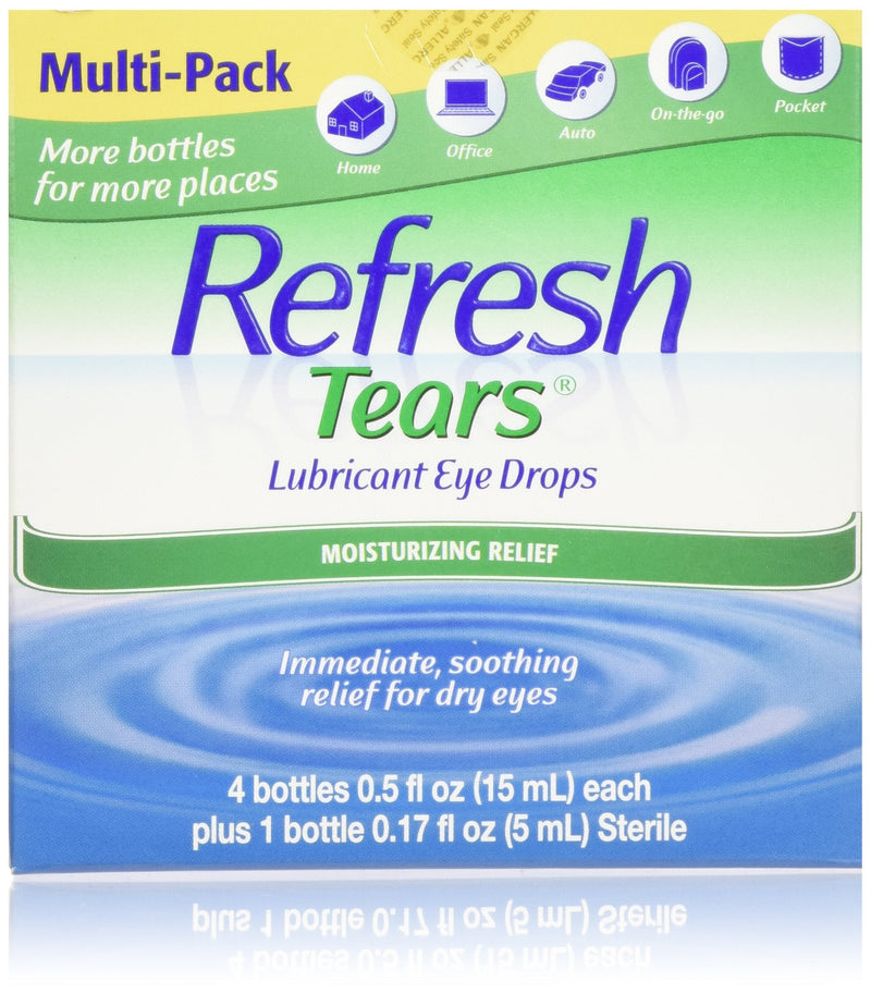 [Australia] - Refresh Tears Lubricant Eye Drops (4 x .5 fl oz and 1 x .17 fl oz. bottles) 