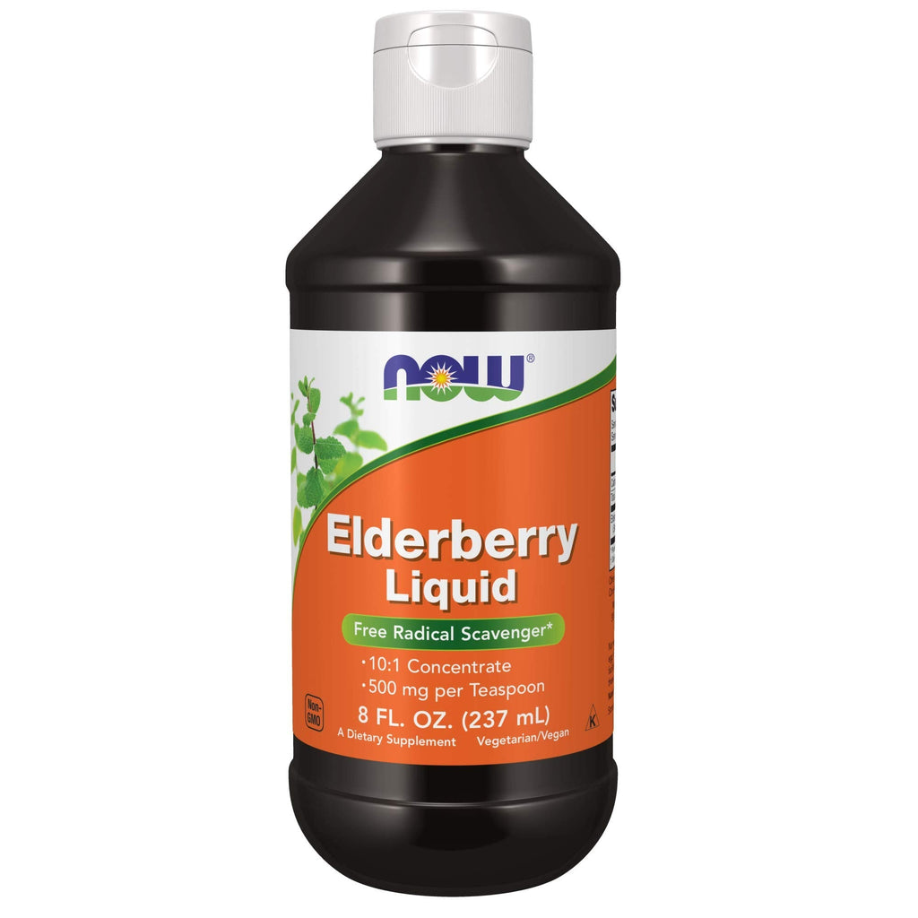 [Australia] - NOW Supplements, Elderberry Liquid 500 mg, 10:1 Concentrate, Free Radical Scavenger*, 8-Ounce 