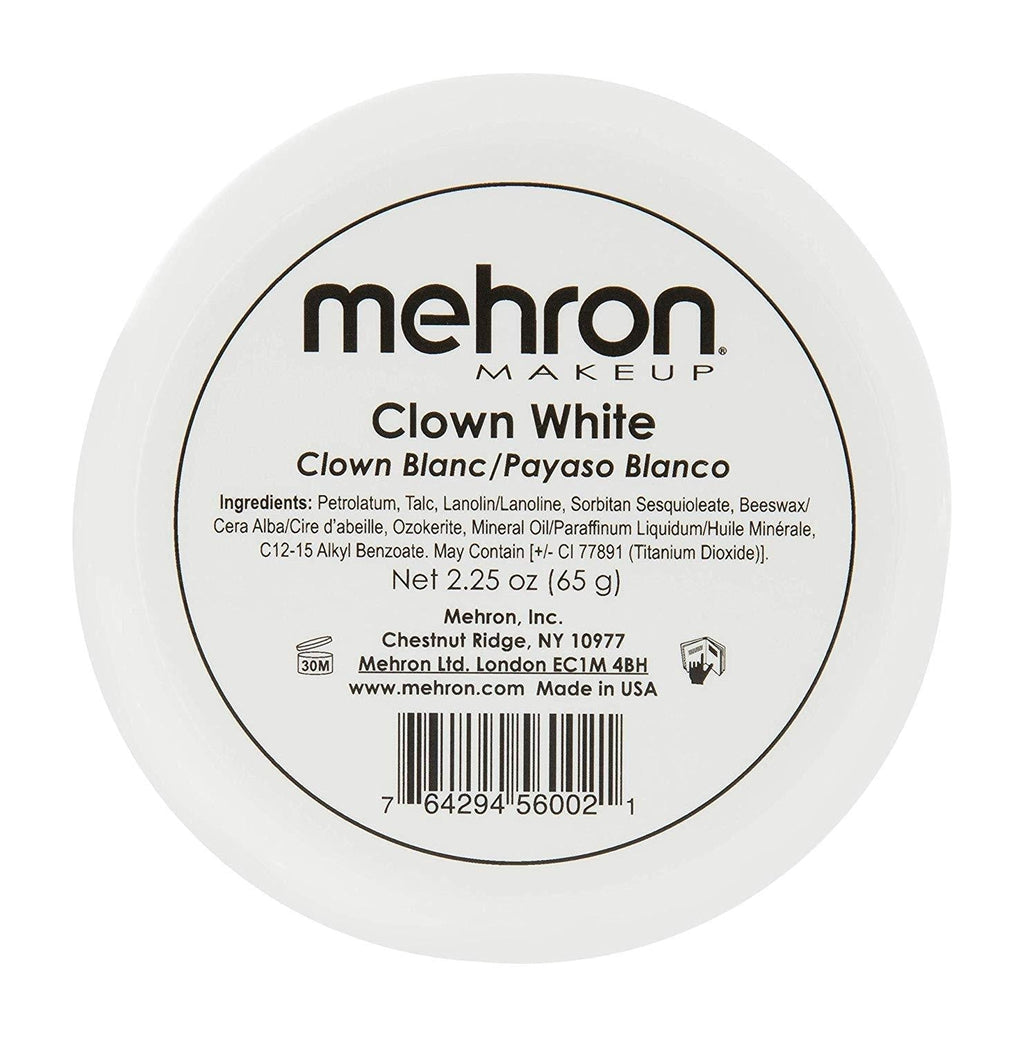 [Australia] - Mehron Makeup Clown White Professional Makeup (2.25 oz) 2.25 Ounce (Pack of 1) 