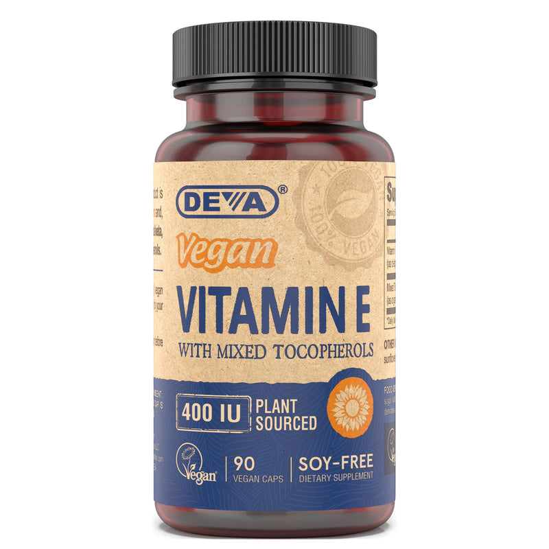 [Australia] - Deva Vegan Vitamins Natural Vitamin E 400iu with Mixed Tocopherols, 90-Count 